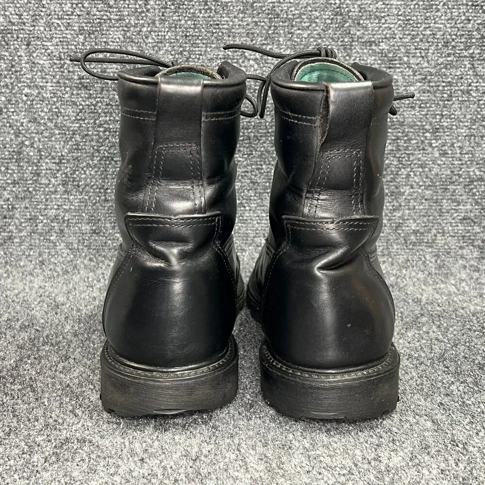 Harley Davidson Motorcycle Boots Mens Size 10 Black Leather Vintage Cap Toe Moto